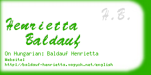 henrietta baldauf business card